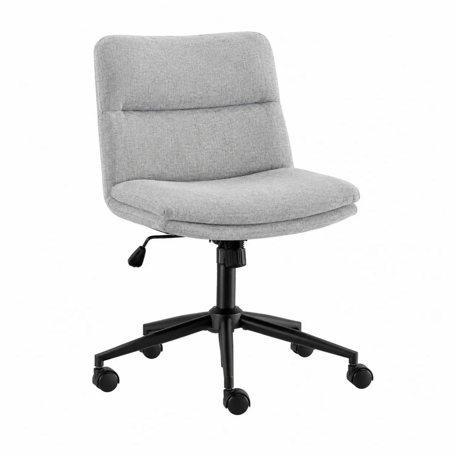 Sedia da ufficio regolabile in tessuto con base nera