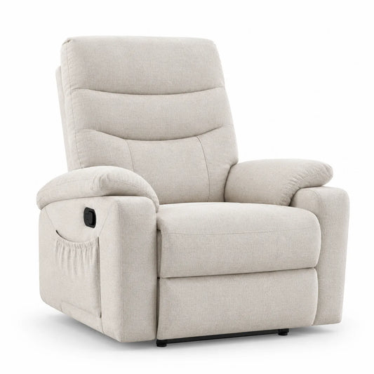 Poltrona reclinabile in tessuto Beige